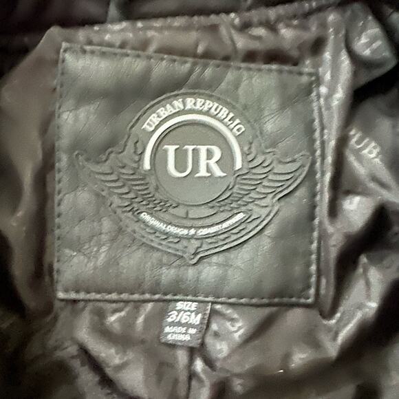 Urban Republic faux leather jacket, size 3-6 months - Picture 5 of 7